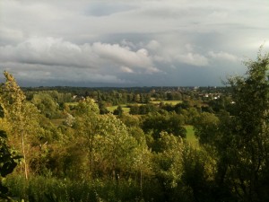 vue du terrain de Montgivray vers le sud