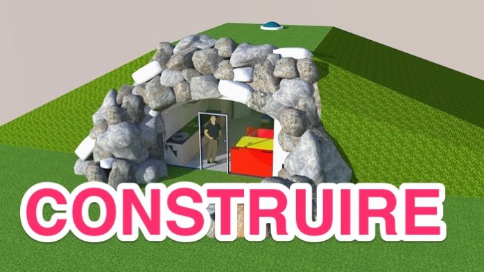 l'image présente une vue 3D d'une mini maison GreenPod avec une toiture végétalisée avec le texte Construire