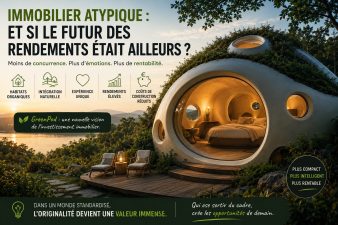 Habitat GreenPod semi-enterré illustrant une nouvelle vision de l’investissement immobilier atypique et rentable