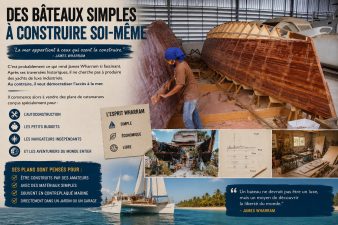 Construction artisanale d’un catamaran James Wharram en bois dans un atelier d’autoconstruction
