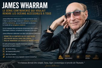 Portrait de James Wharram pionnier des catamarans auto-construits et de la navigation alternative