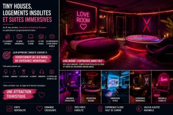 Love room immersive et design utilisée comme exemple d’investissement immobilier atypique rentable