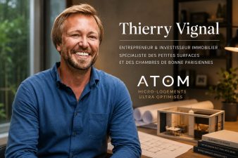 Portrait de Thierry Vignal fondateur d’Atom spécialiste des micro-logements et petites surfaces à Paris