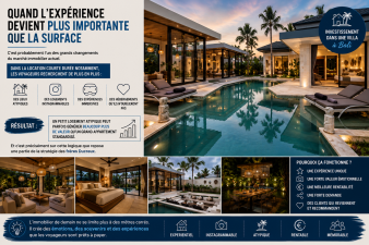 Villa de luxe à Bali utilisée comme exemple d’investissement immobilier expérientiel et atypique rentable