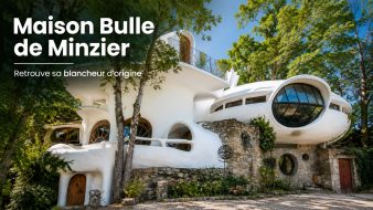 La Maison Bulle de Minzier retrouve sa blancheur d'origine après un ravalement respectueux de l'œuvre de Claude Costy et Pascal Häusermann.