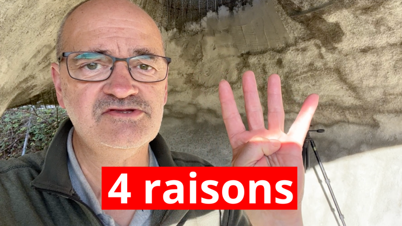 photo de moi montrant ma main avec 4 doigts pour désigner les 4 raisons pour lesquelles le studio n'avance pas, ici je suis sous la voute du studio