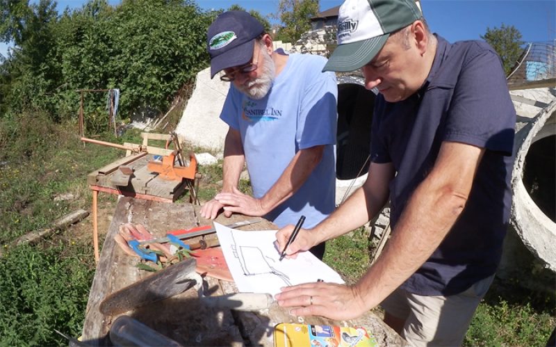 avec Tom au chantier